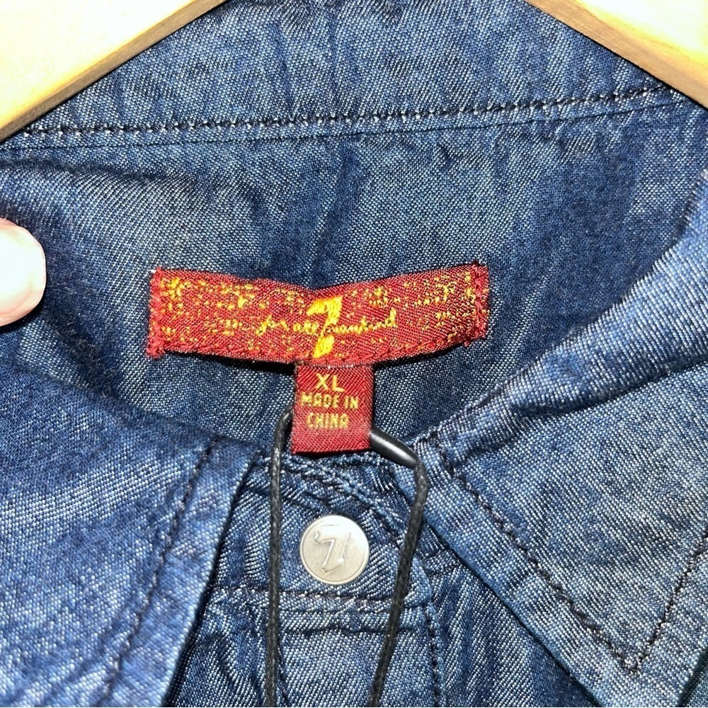NWT 7 For All Mankind Girls Snap Button Top - Picture 5 of 5